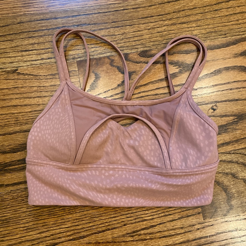 light pink/nude strap of sports bra from lululemon in size 6!!